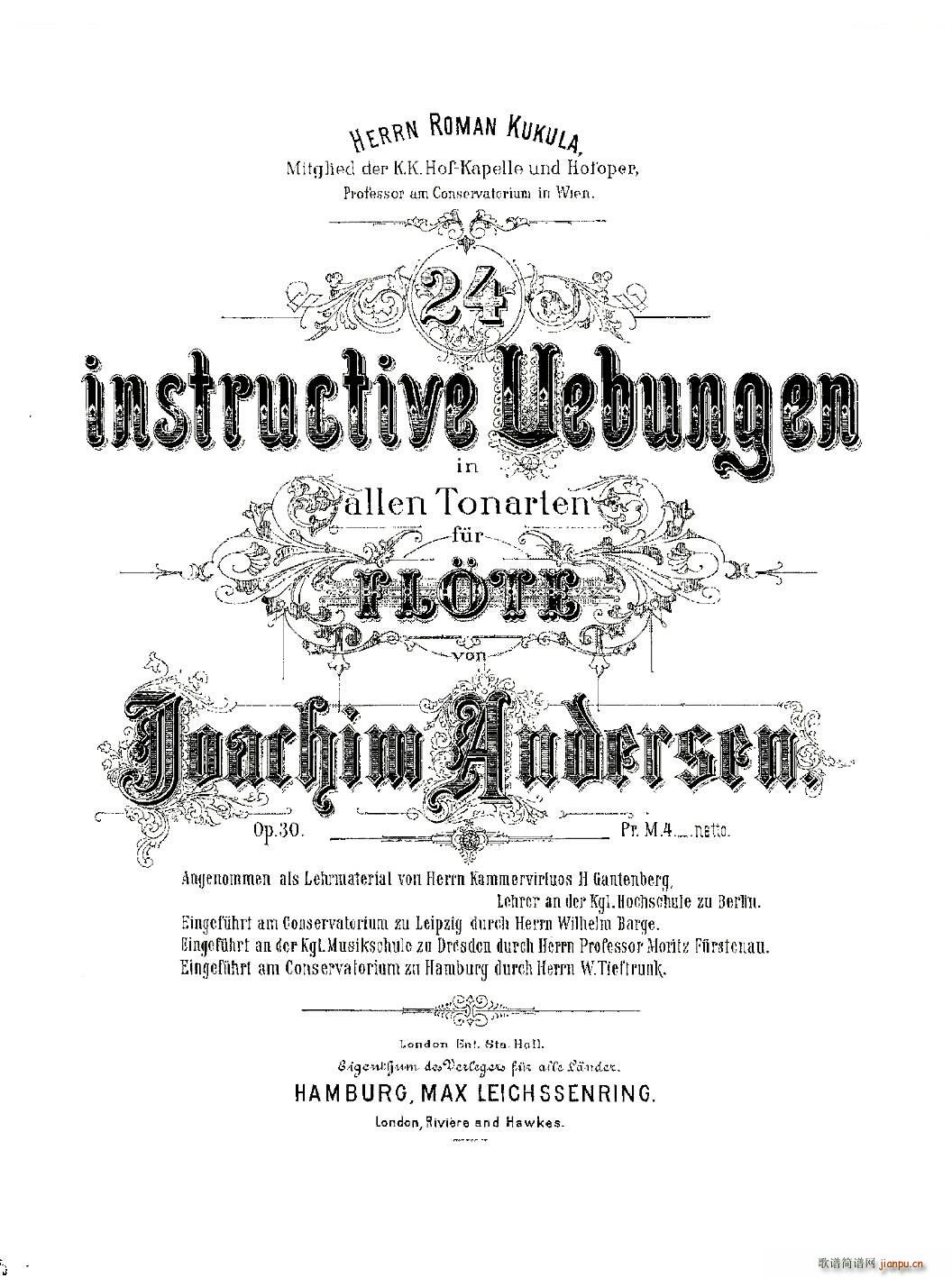Andersen etude op30 ֮1 12 (x)Ʒ30̖(ho) ~(ʮּ)1