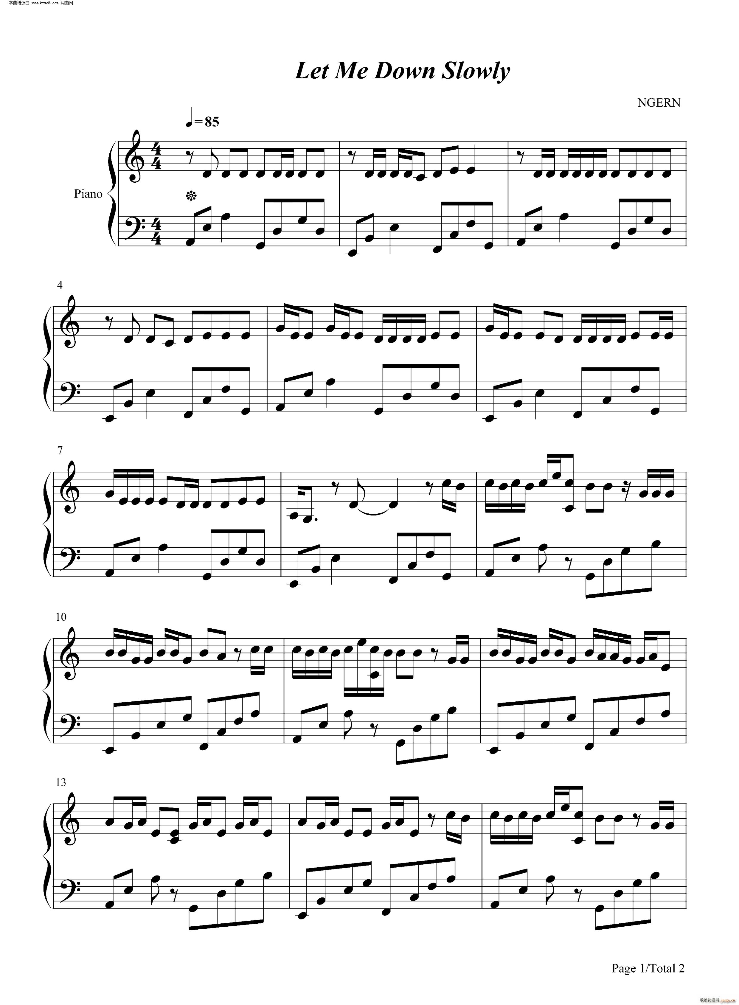 Let Me Down Slowly C{(dio)(jin)ΰ(V)1