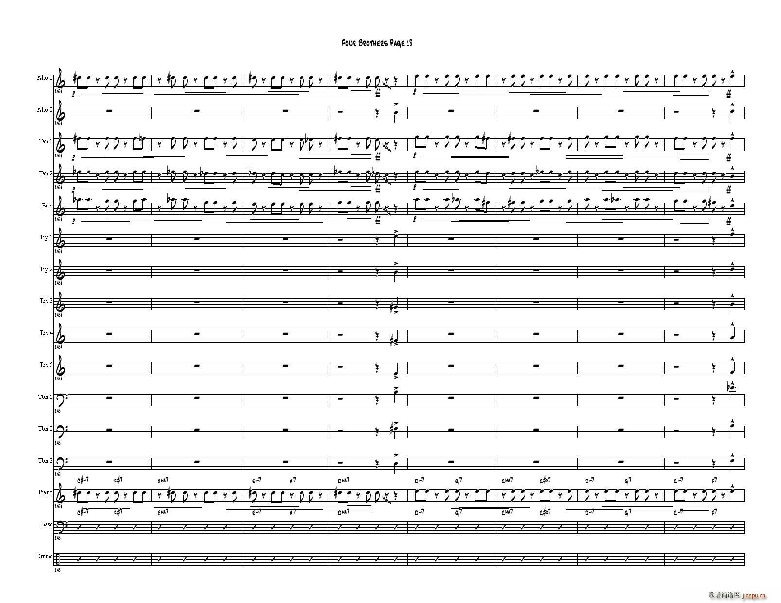 Four Brothers Big Band score(V)19