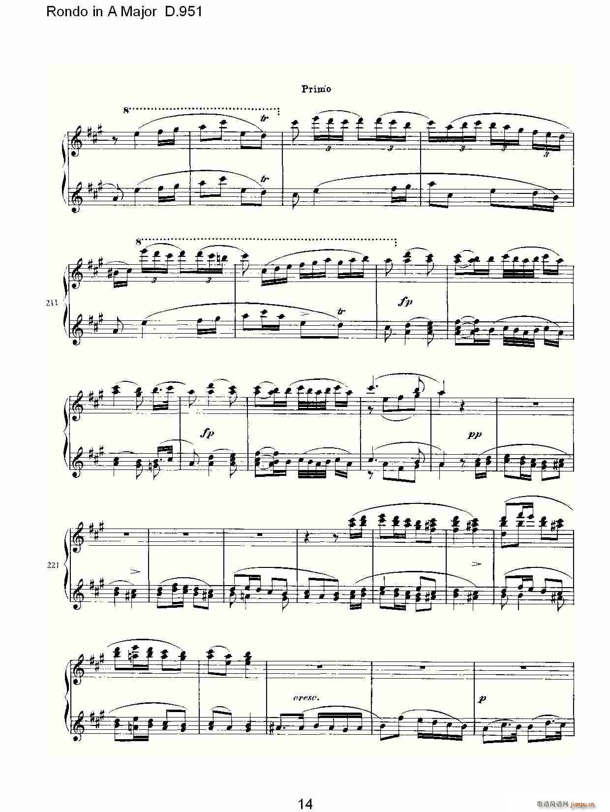 Rondo in A Major D.951(ʮּ)14