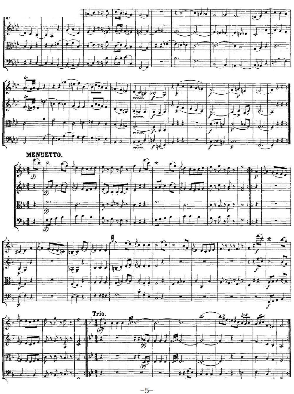Mozart Quartet No 8 in F Major K 168(V)5