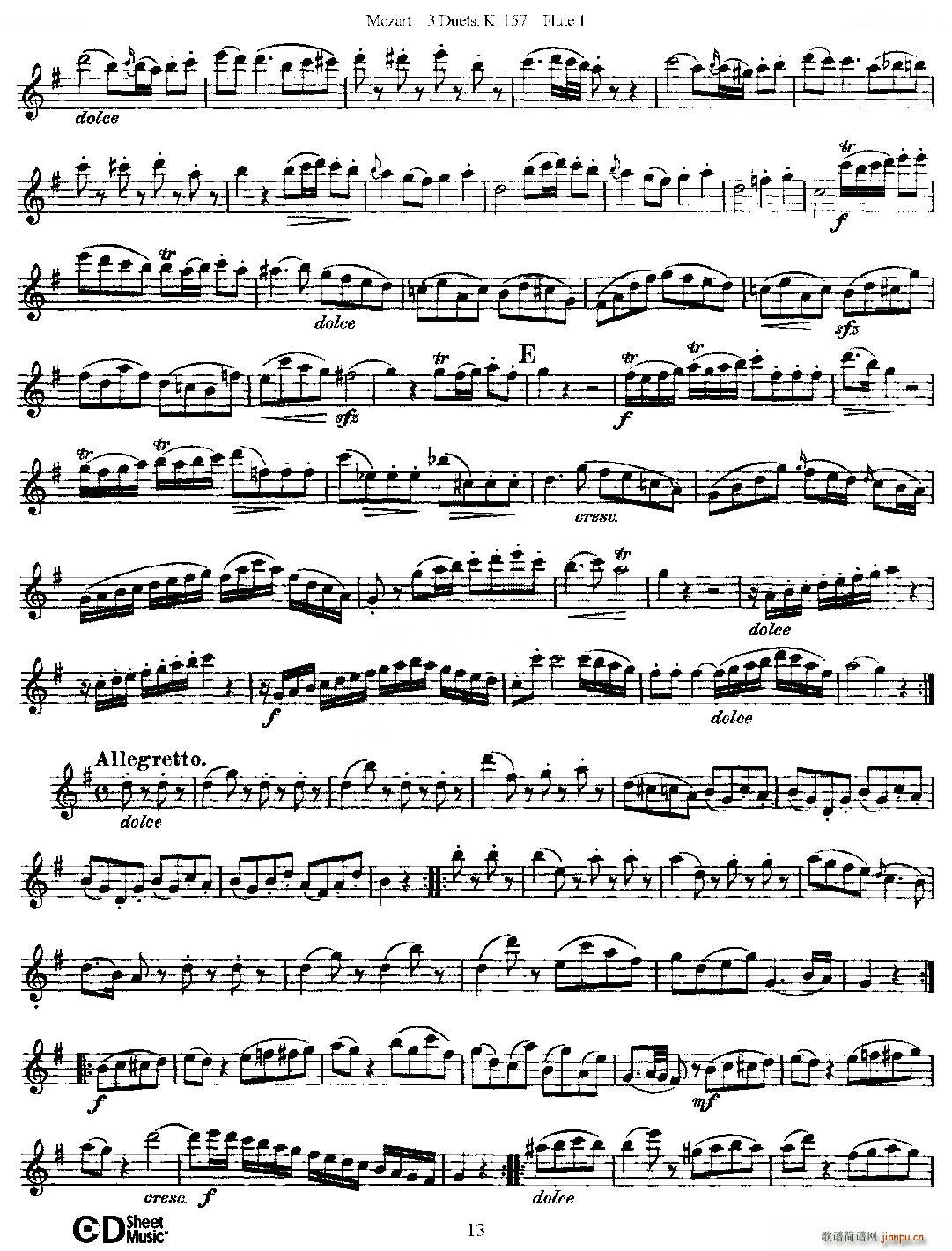 3 Duets K 157 ֮һL(zhng)  K157̖(ho) ~(ѺV)13