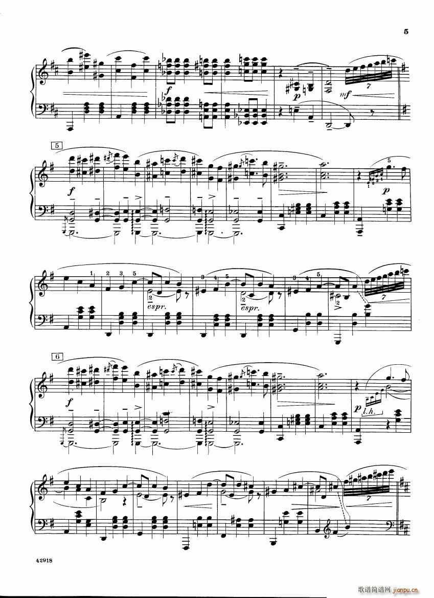 Barber op 28 Souvenirs piano solo(V)5