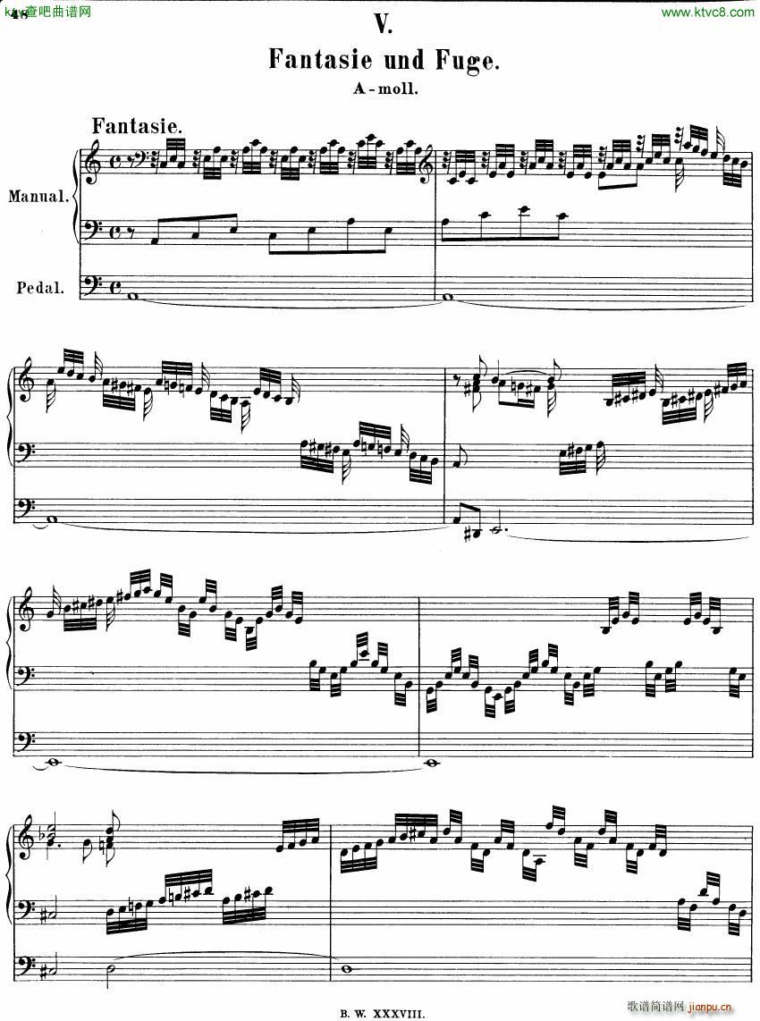 Bach JS BWV 561 Fantasia Fugue in Am(V)1