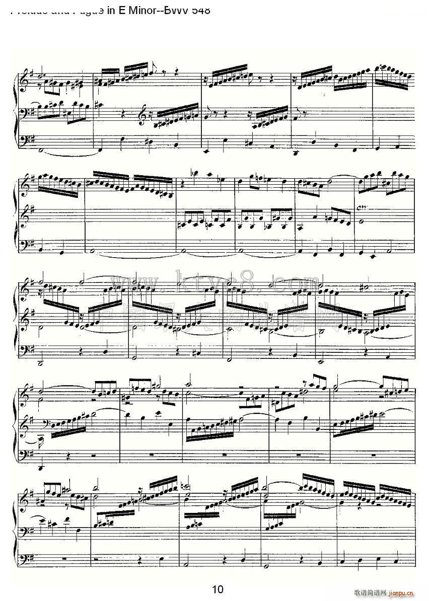 Prelude and Fugue in E Minor BWV 548 LV(ʮּ)10