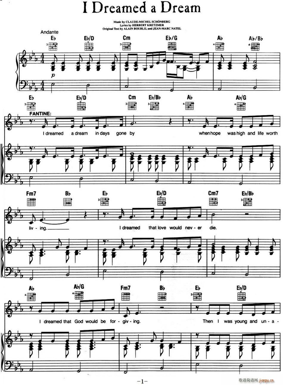 I Dreamed a Dream (l) K Les Miserables x(ʮּ)1