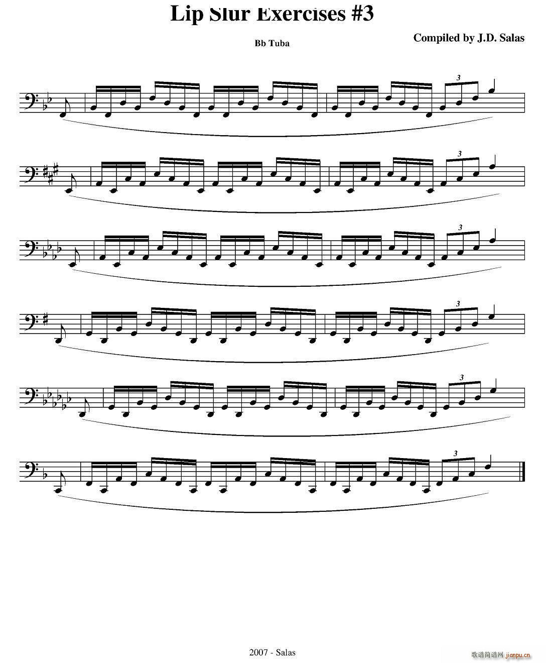 Lip Slur Exercise Bb Tuba ̖̲x(ʮּ)3