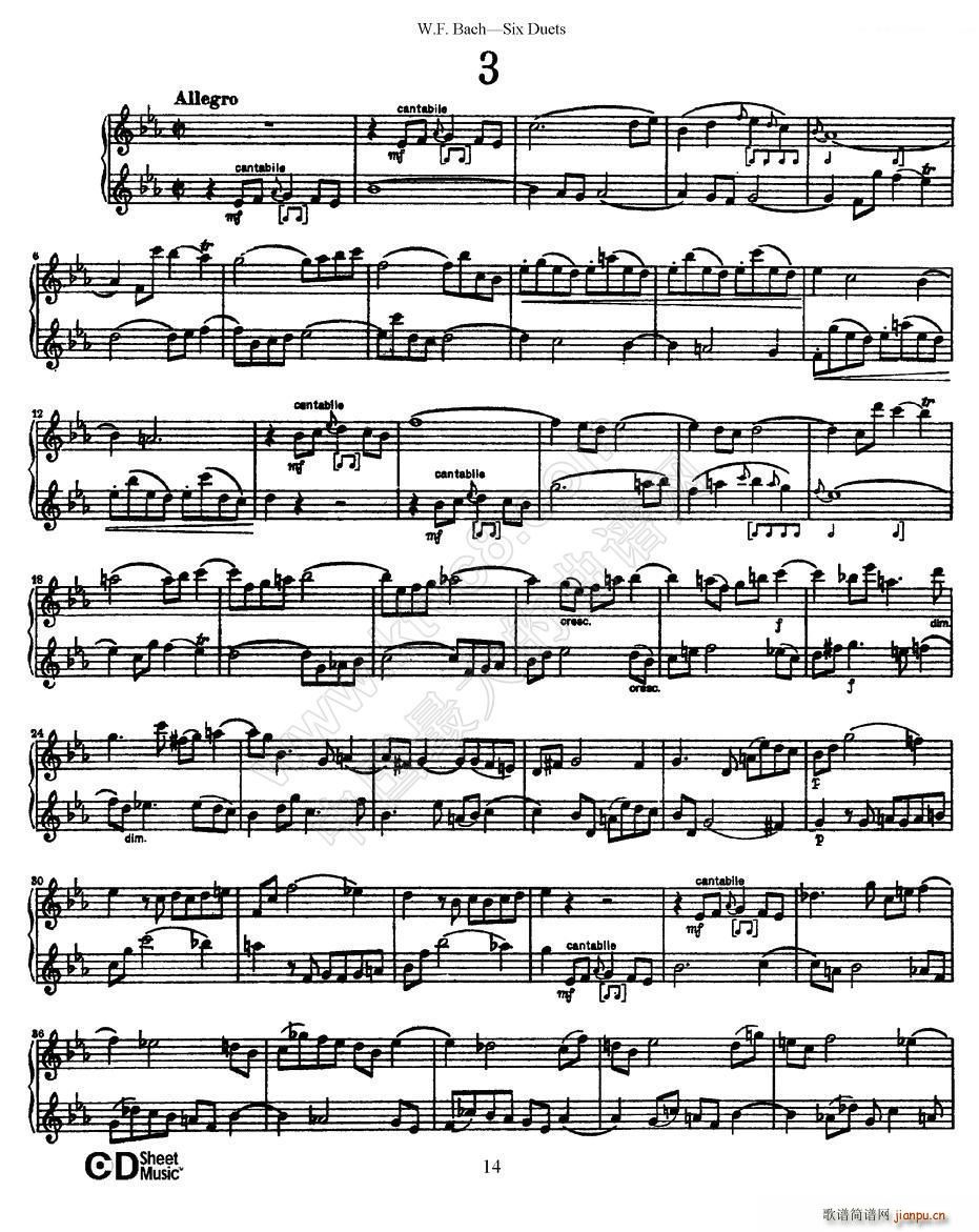 Six Duets 6׶ 3(V)1