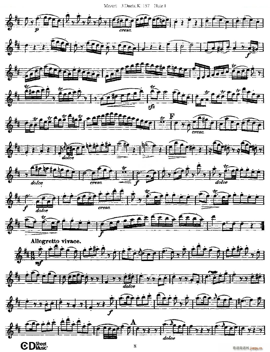 3 Duets K 157 ֮һL(zhng)  K157̖(ho) ~(ѺV)8