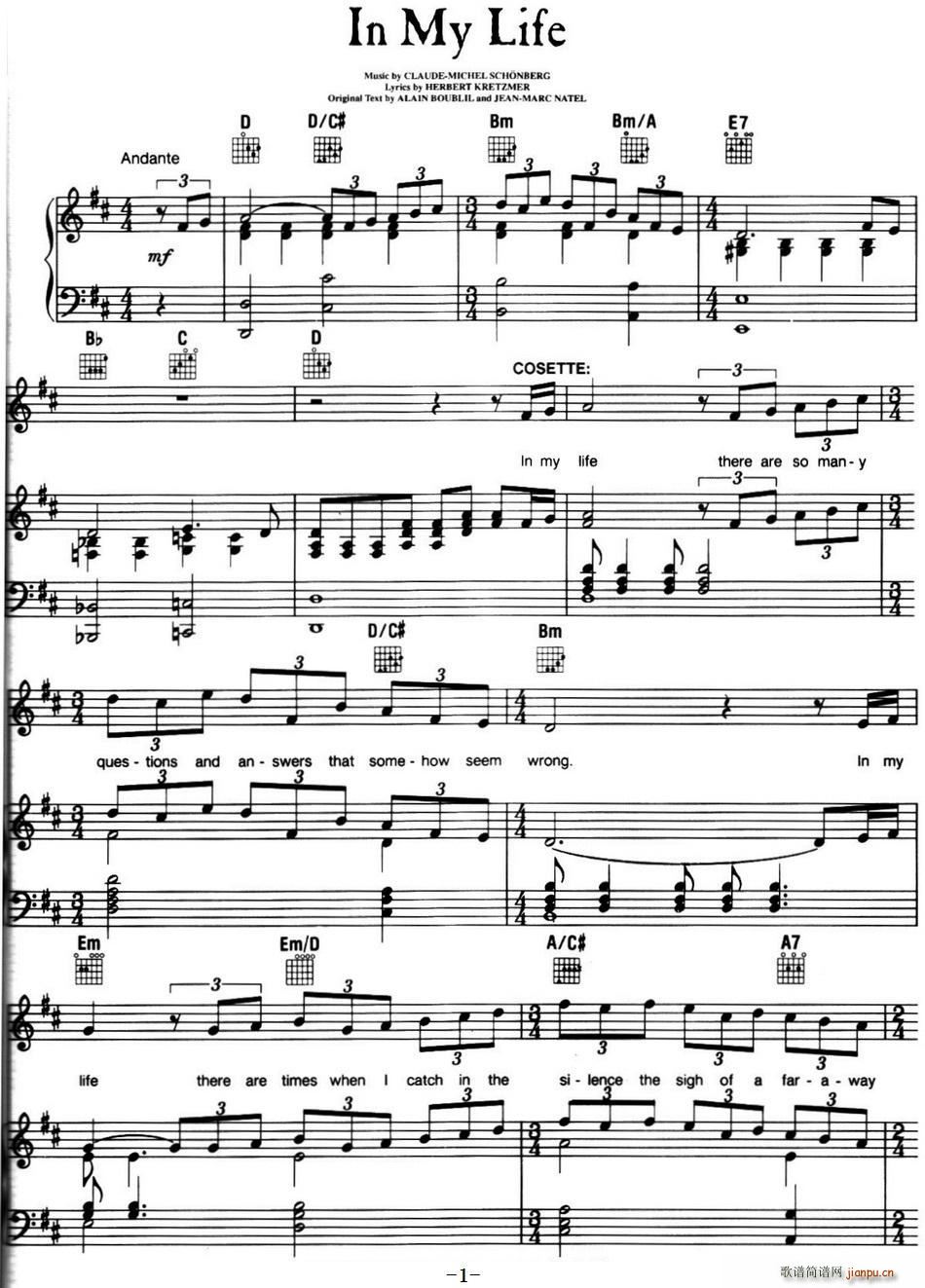 In My Life  K Les Miserables x(ʮּ)1