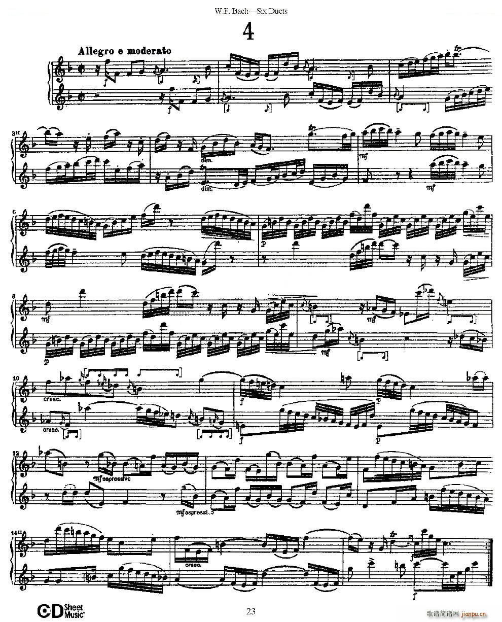 Six Duets ֮ ׶ྚ(x) ~(V)1