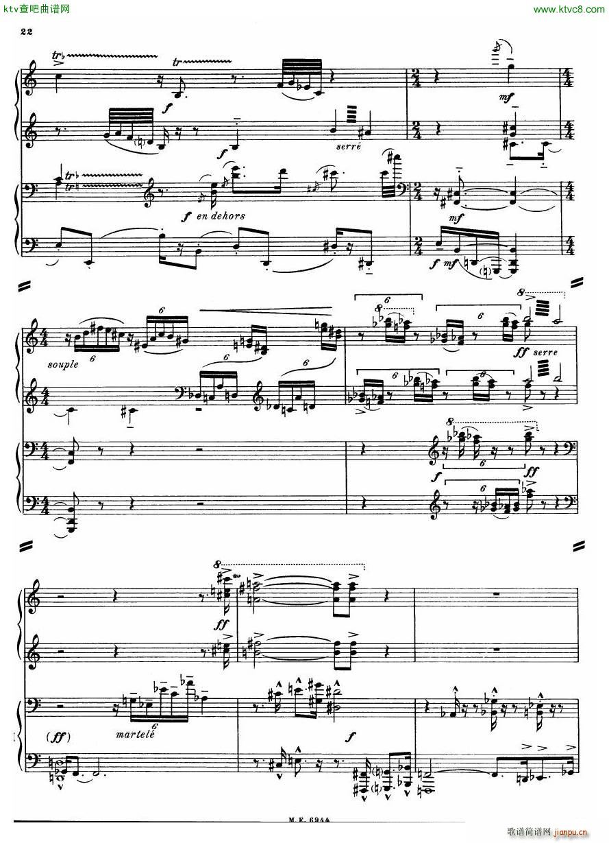 Auric Partita for two pianos(V)22