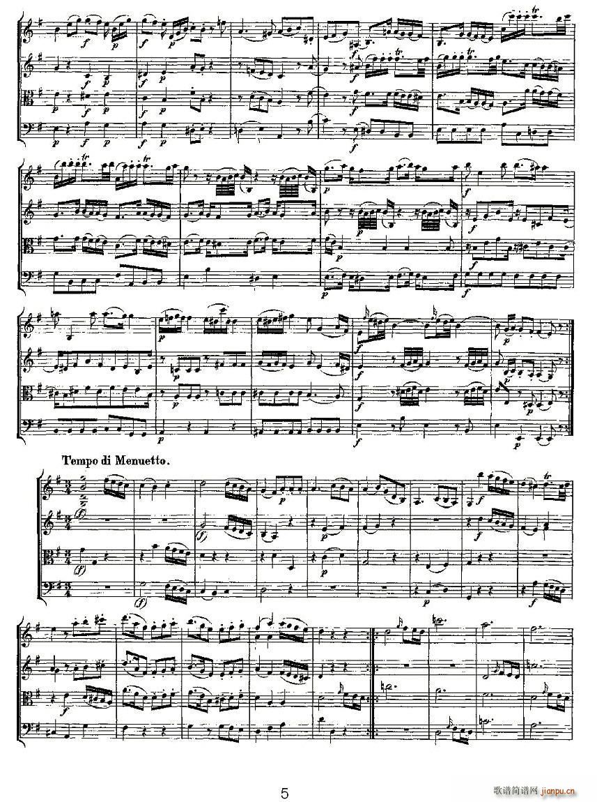 Quartet No 3 in G Major K 156 G{(dio)Ҙ(l)(V)5