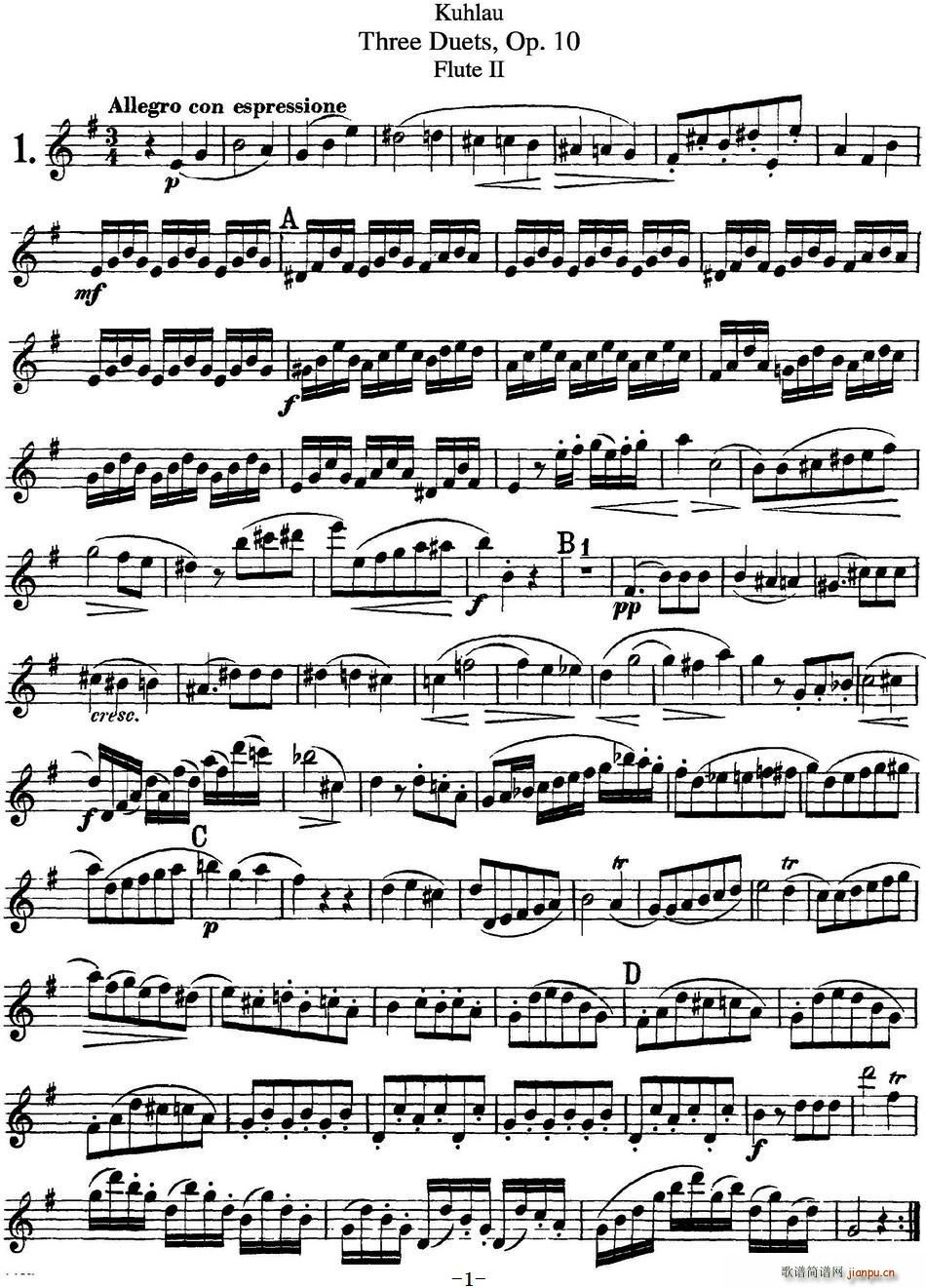 LѶྚOp 10 Flute 2 No 1(ѺV)1