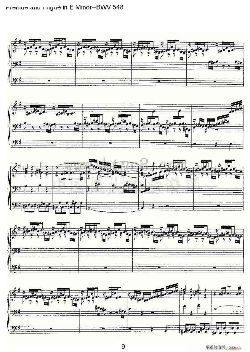 Prelude and Fugue in E Minor BWV 548 LV(ʮּ)9