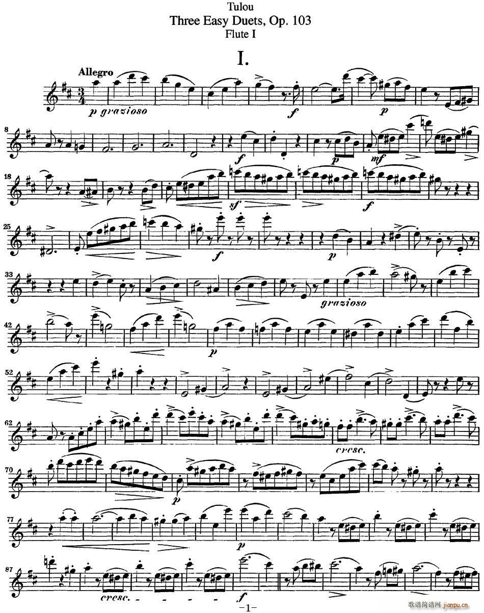 D¶LѺOp 103 Flute 1 NO 1(ѺV)1