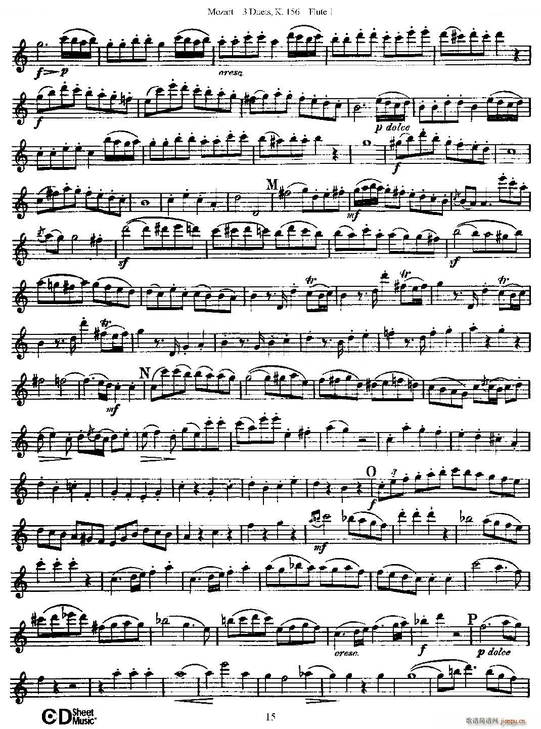 3 Duets K 156 ֮һL  K156̖ ~(ѺV)15