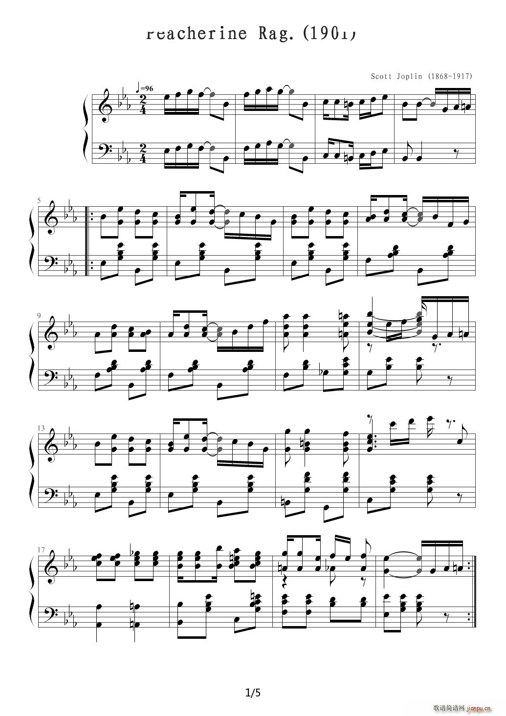 Peacherine Rag َ ˹? Scott Joplin E{(dio)(V)1