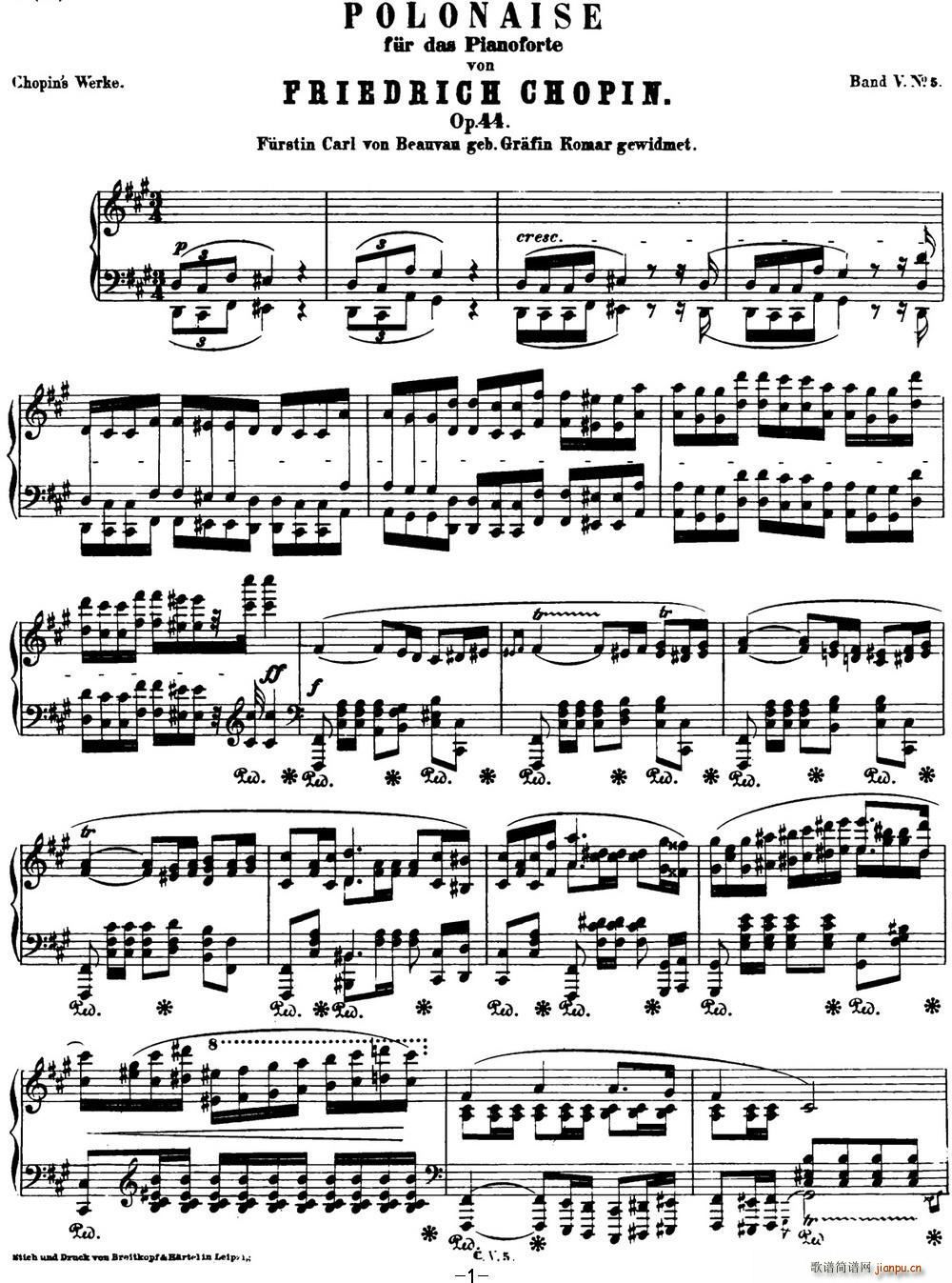 Ф m Op 44 fС{(dio) Polonaise(V)1