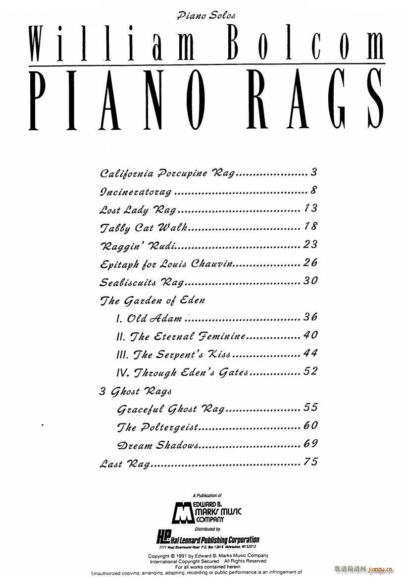 551 classical sheet music piano rags һ(V)3