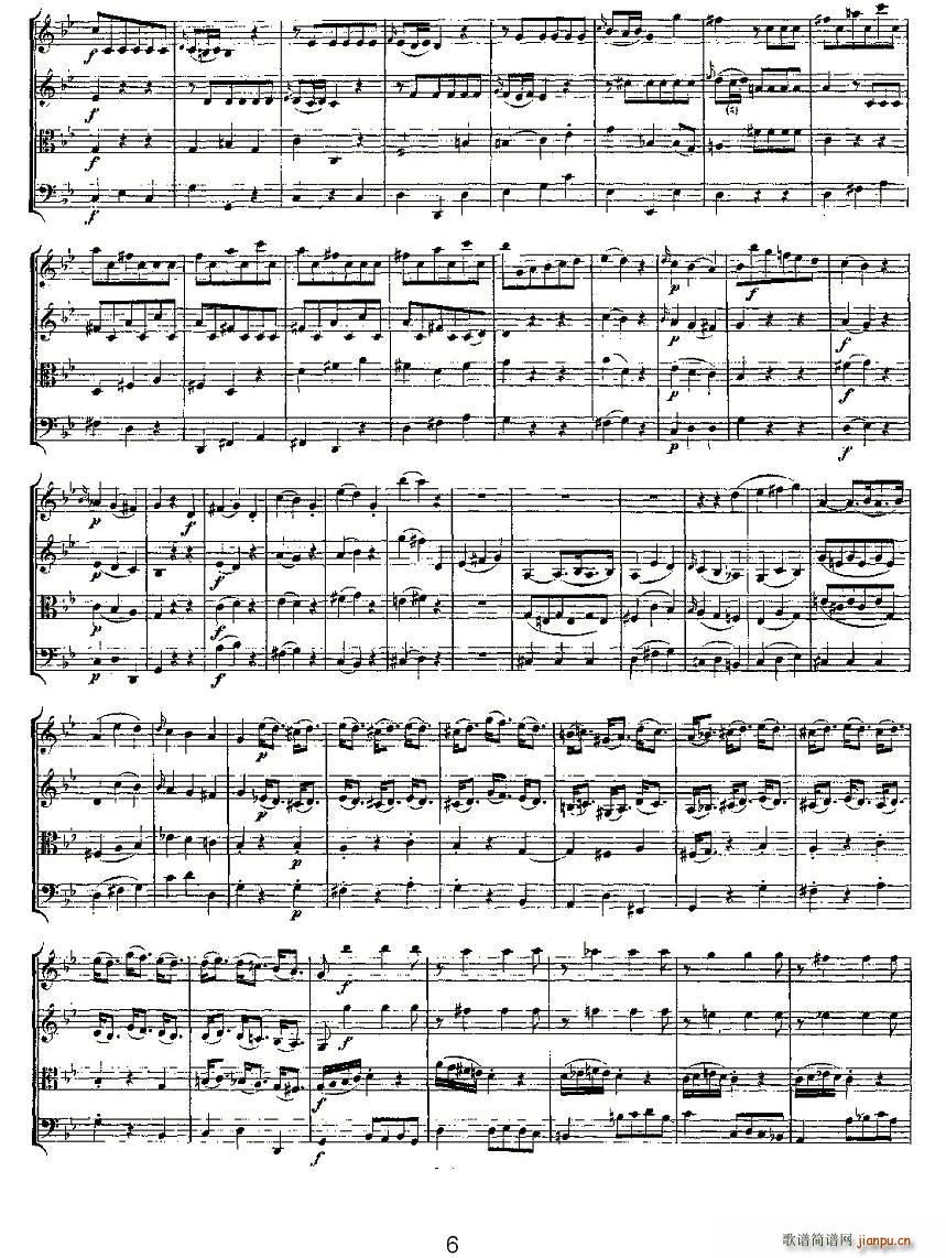 Quartet No 6 in Bb Major K 159 B{(dio)Ҙ(V)6