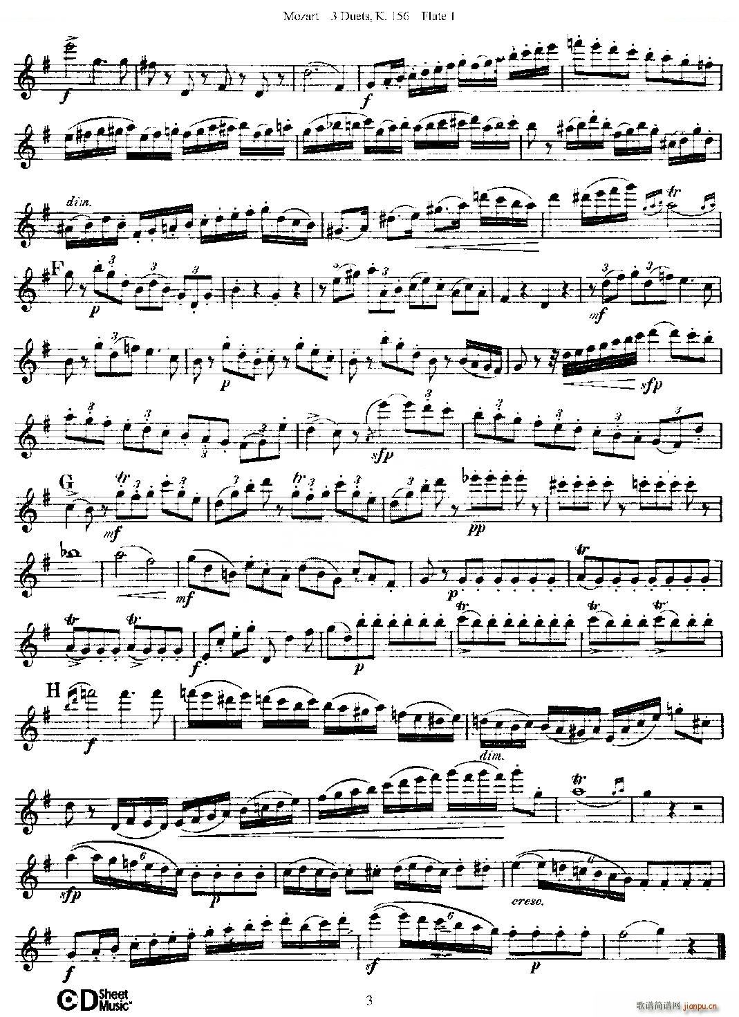 3 Duets K 156 ֮һL  K156̖ ~(ѺV)3