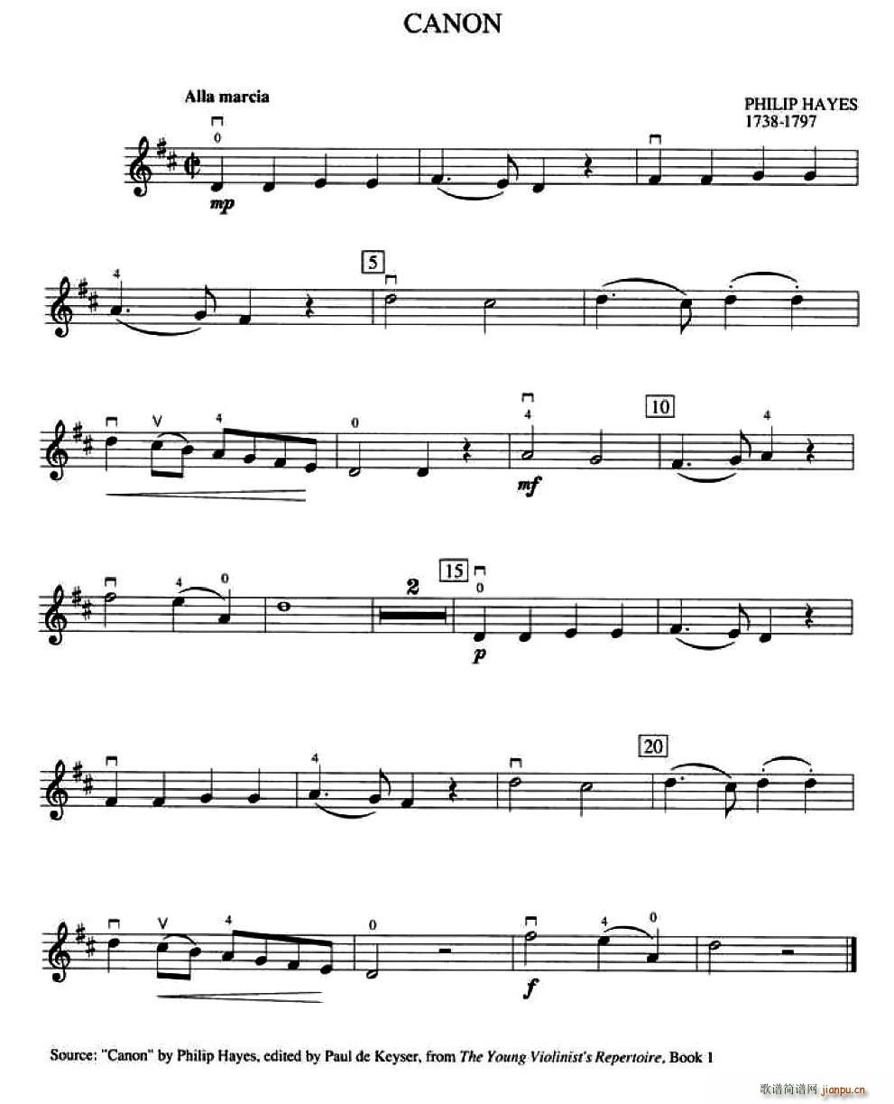 Philip Hayes Canon ôСٿ(j) A(y)伉(j)(СV)1
