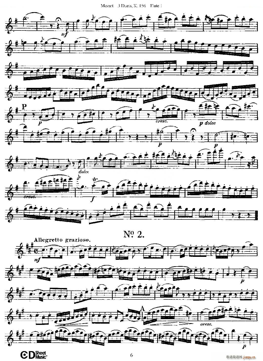3 Duets K 156 ֮һL  K156̖ ~(ѺV)6