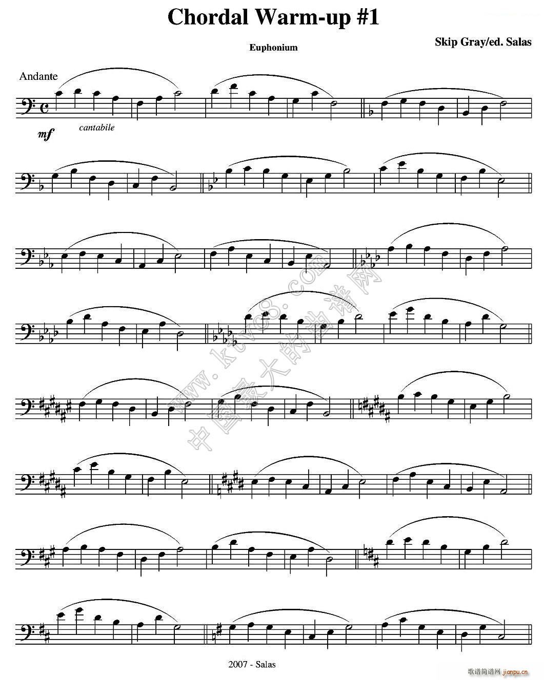 Chordal Warm up Euphonium ̖(x)̲x(ʮּ)1