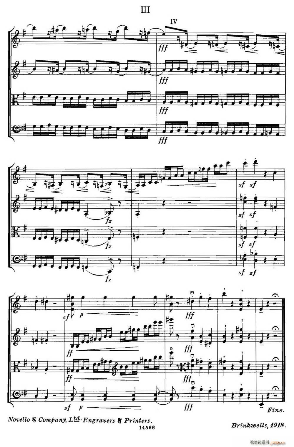 QUARTET Op 83  Ҙ(V)27
