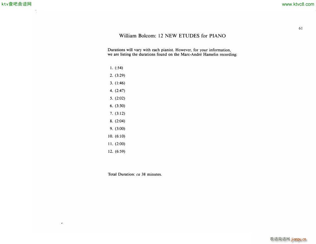 12 New Etudes (V)20