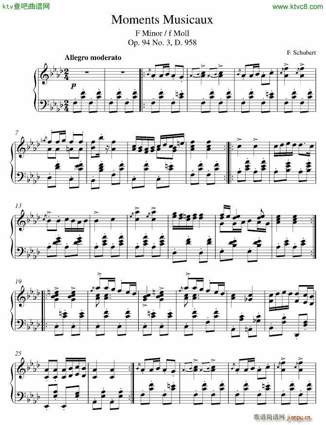 Moment musicaux ˲g(V)1