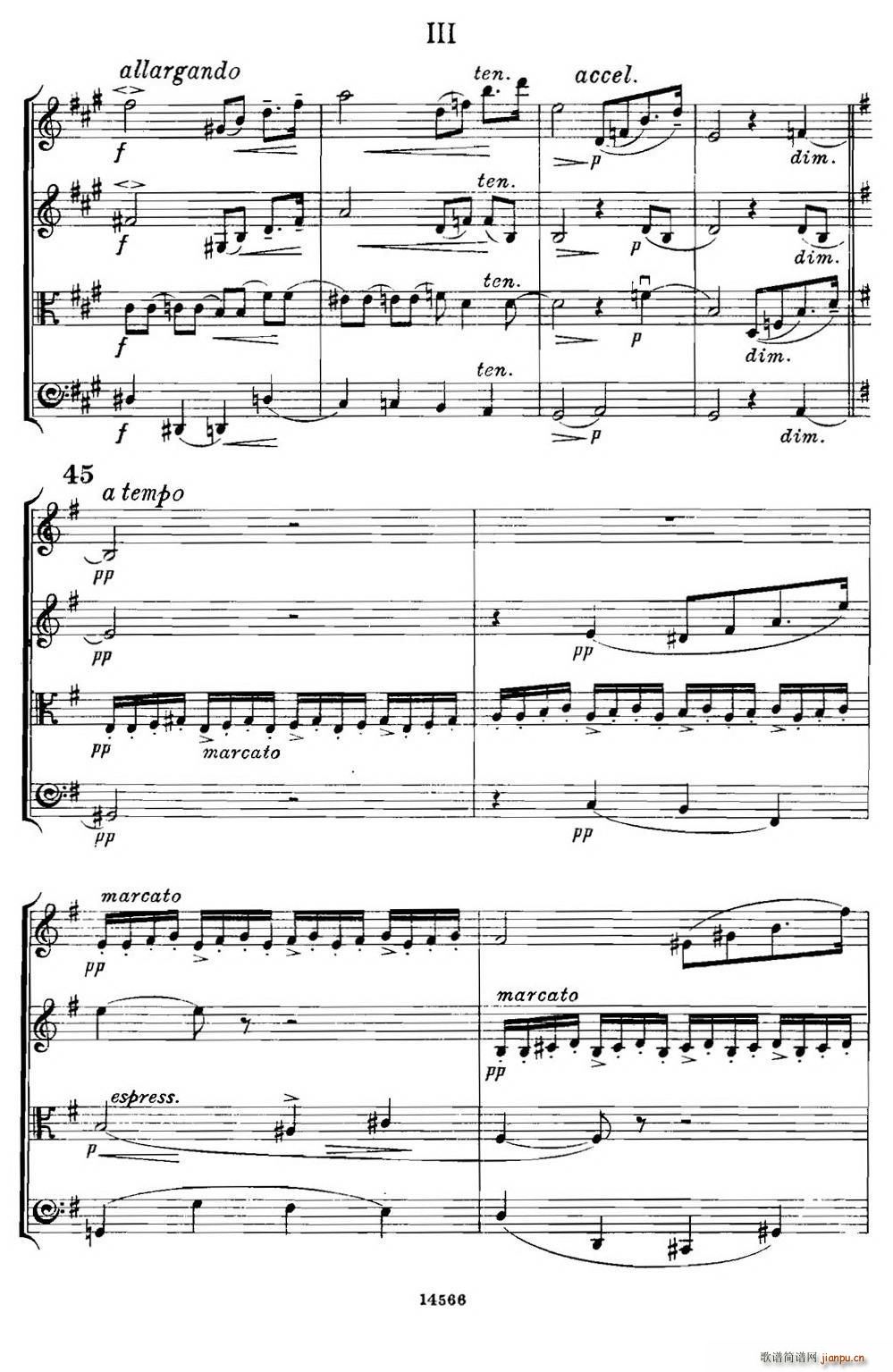 QUARTET Op 83  Ҙ(V)9