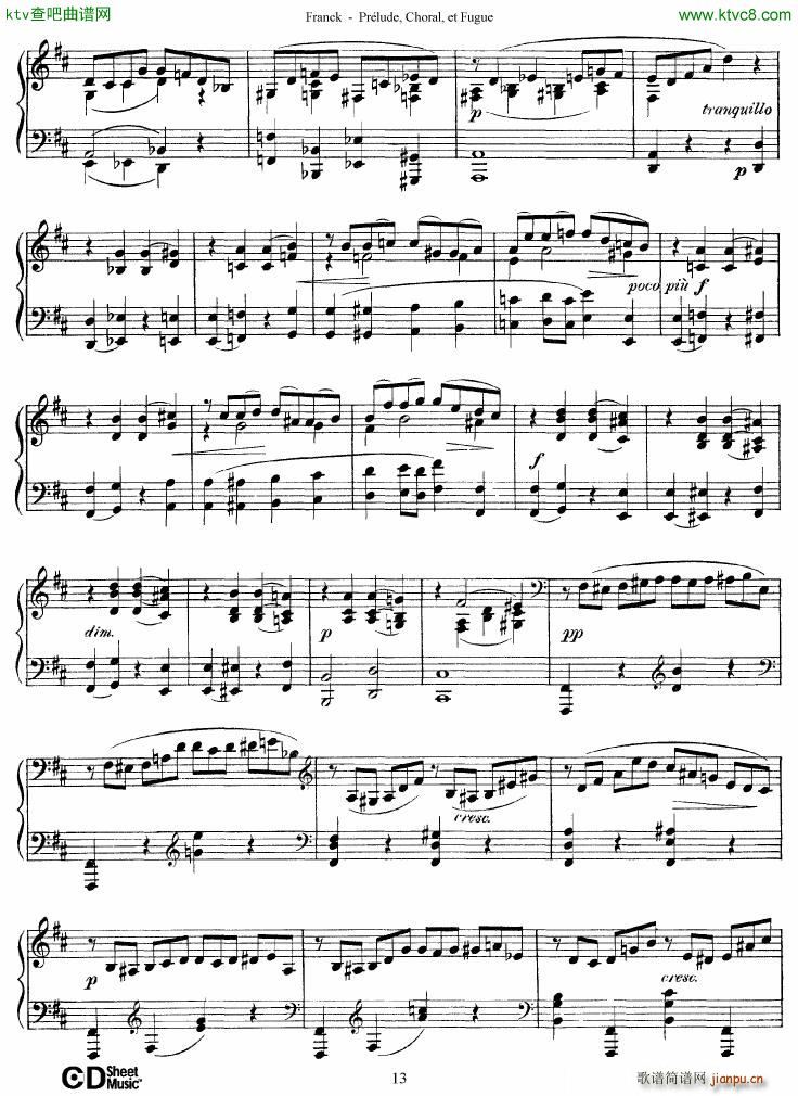 Franck Prlude Choral et Fugue(V)13