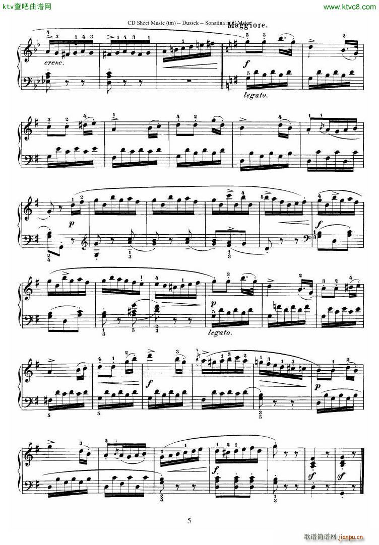 Dussek Sonatina in G Major(V)5