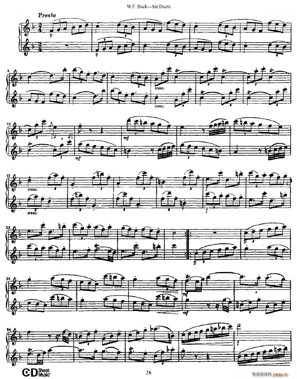 Six Duets ֮ ׶ྚ(x) ~(V)6