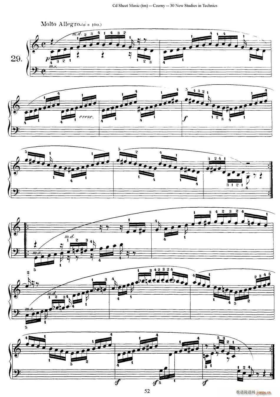 Czerny 30 New Studies 29 ܇(ch)Op849 30׾(x)(ʮּ)1