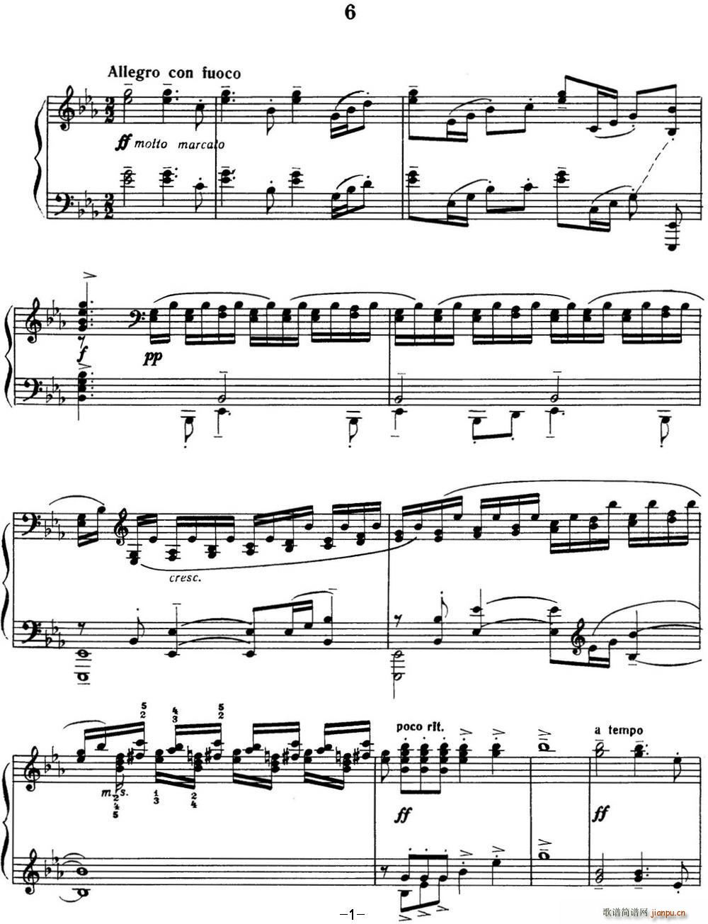 լZ 67 Etudes tableaux Op 33 No 6(V)1