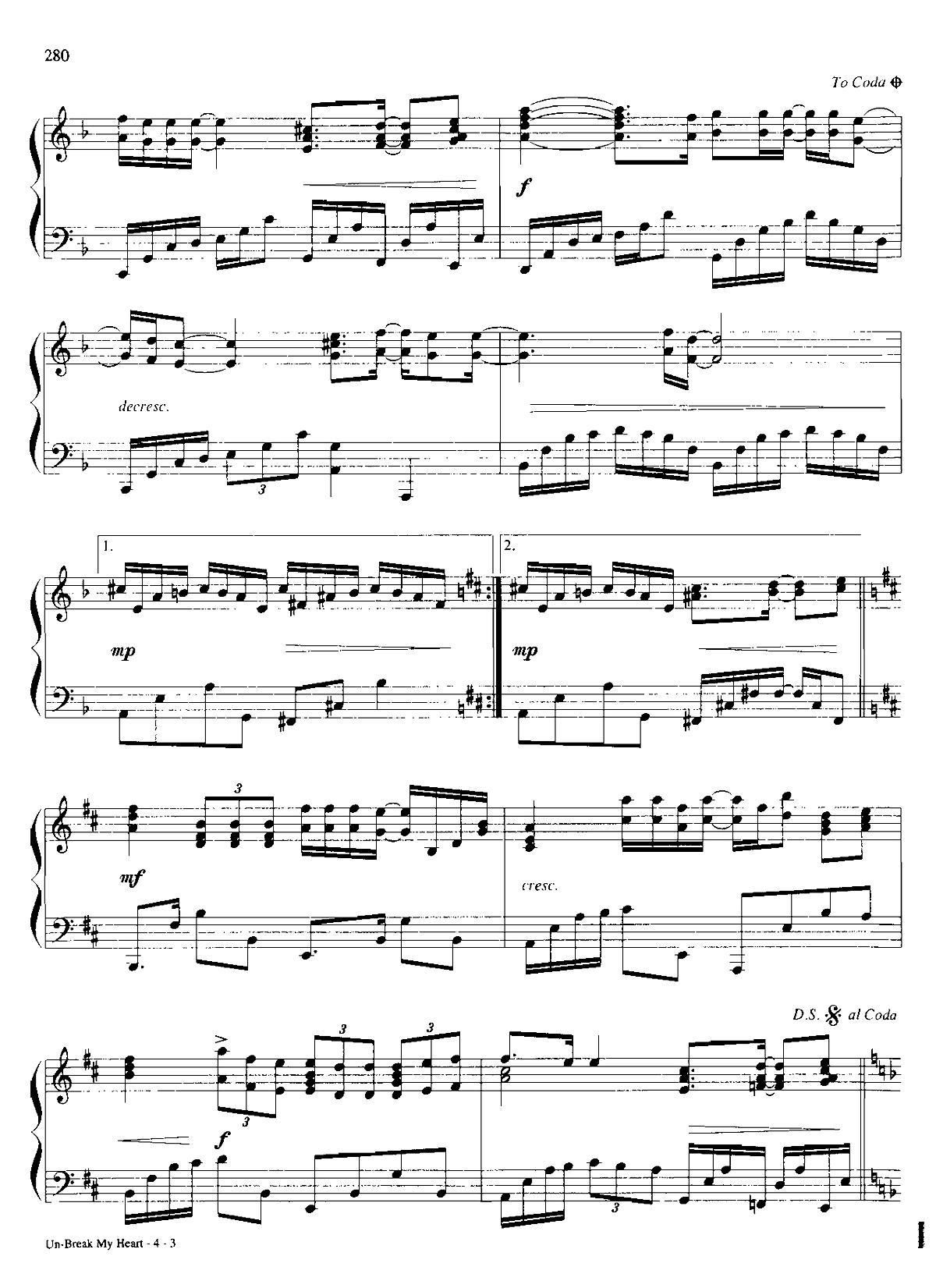 UN BREAK MY HEART Dan Coates {(dio) (V)3
