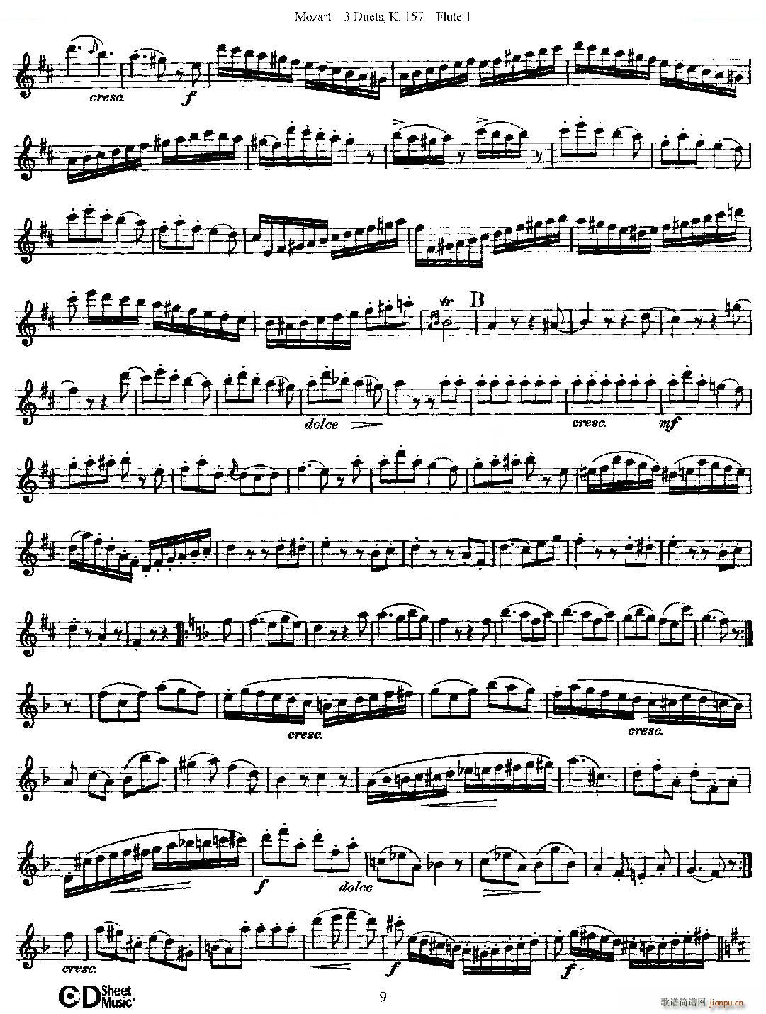 3 Duets K 157 ֮һL(zhng)  K157̖(ho) ~(ѺV)9