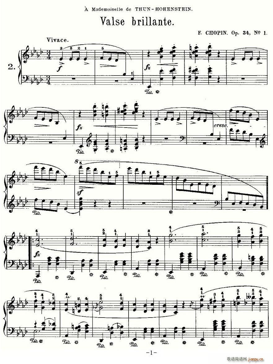 valse brillanteOp.34, No.1(ʮּ)1