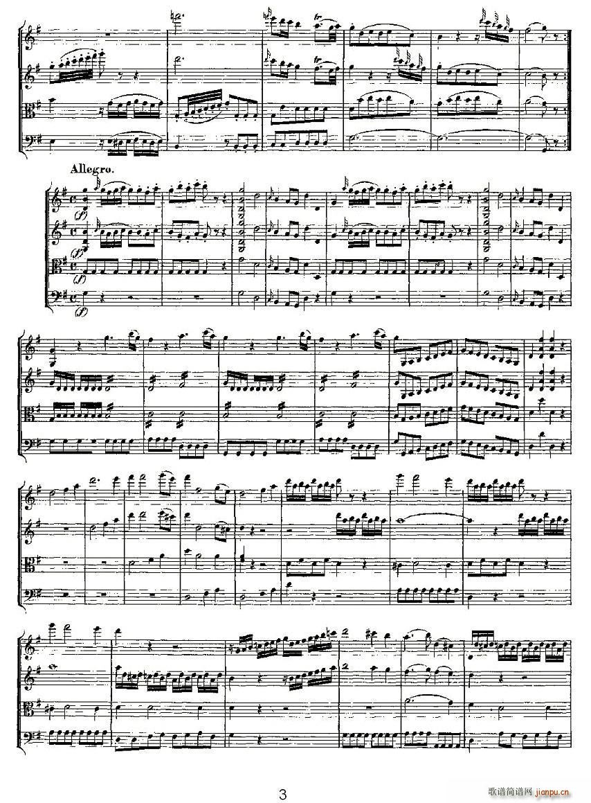 Quartet No 1 in G Major K 80 G{(dio)һҘ(V)3