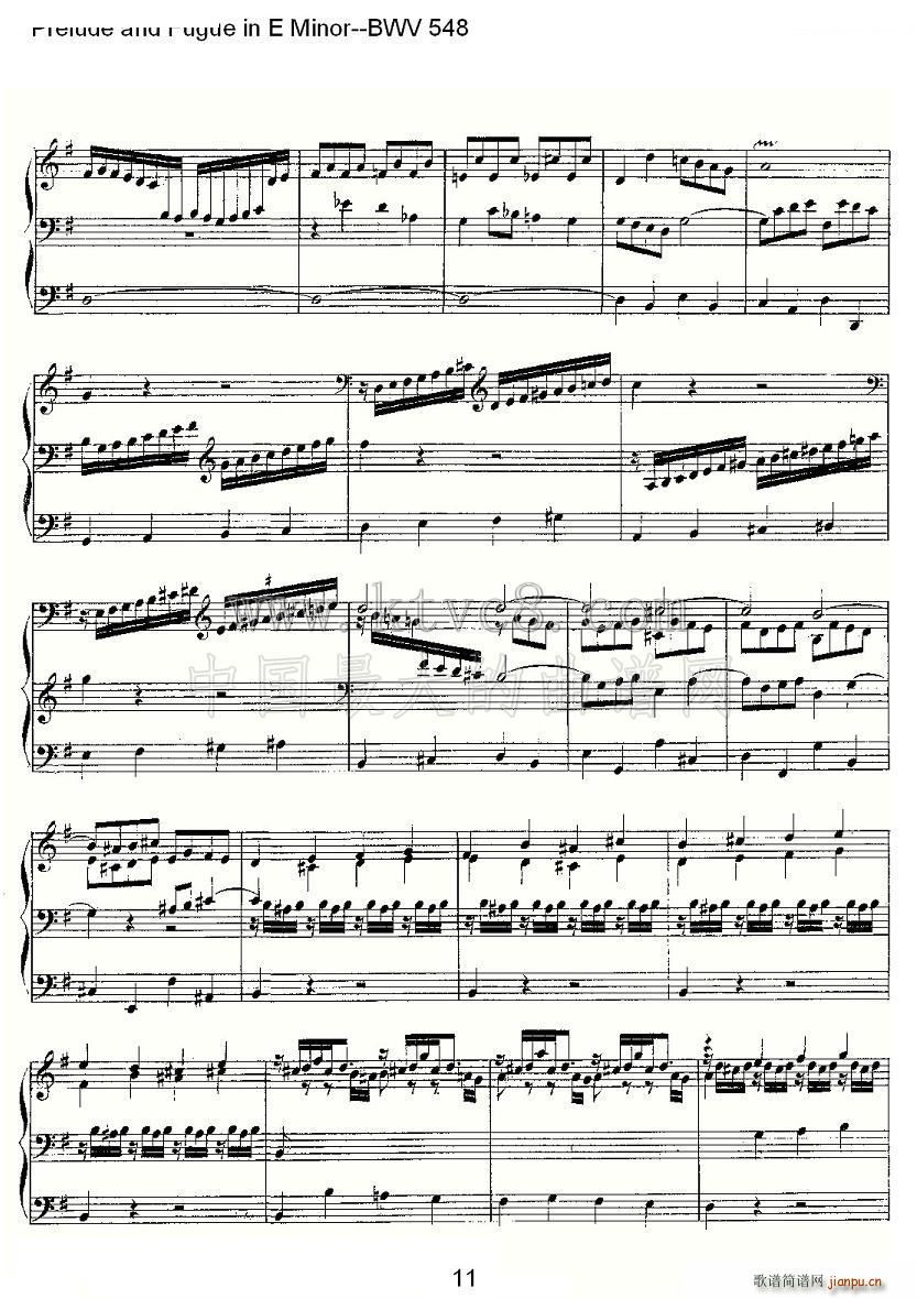 Prelude and Fugue in E Minor BWV 548 LV(ʮּ)11