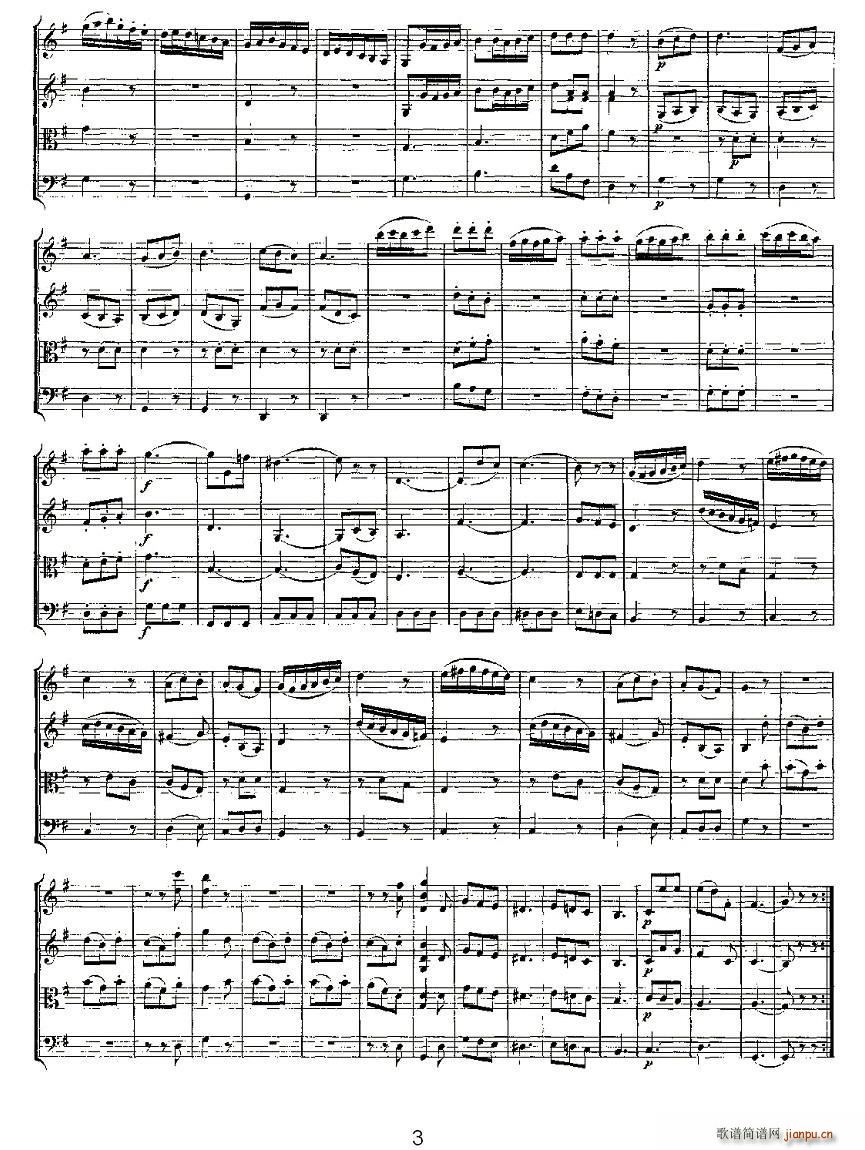 Quartet No 3 in G Major K 156 G{(dio)Ҙ(l)(V)3