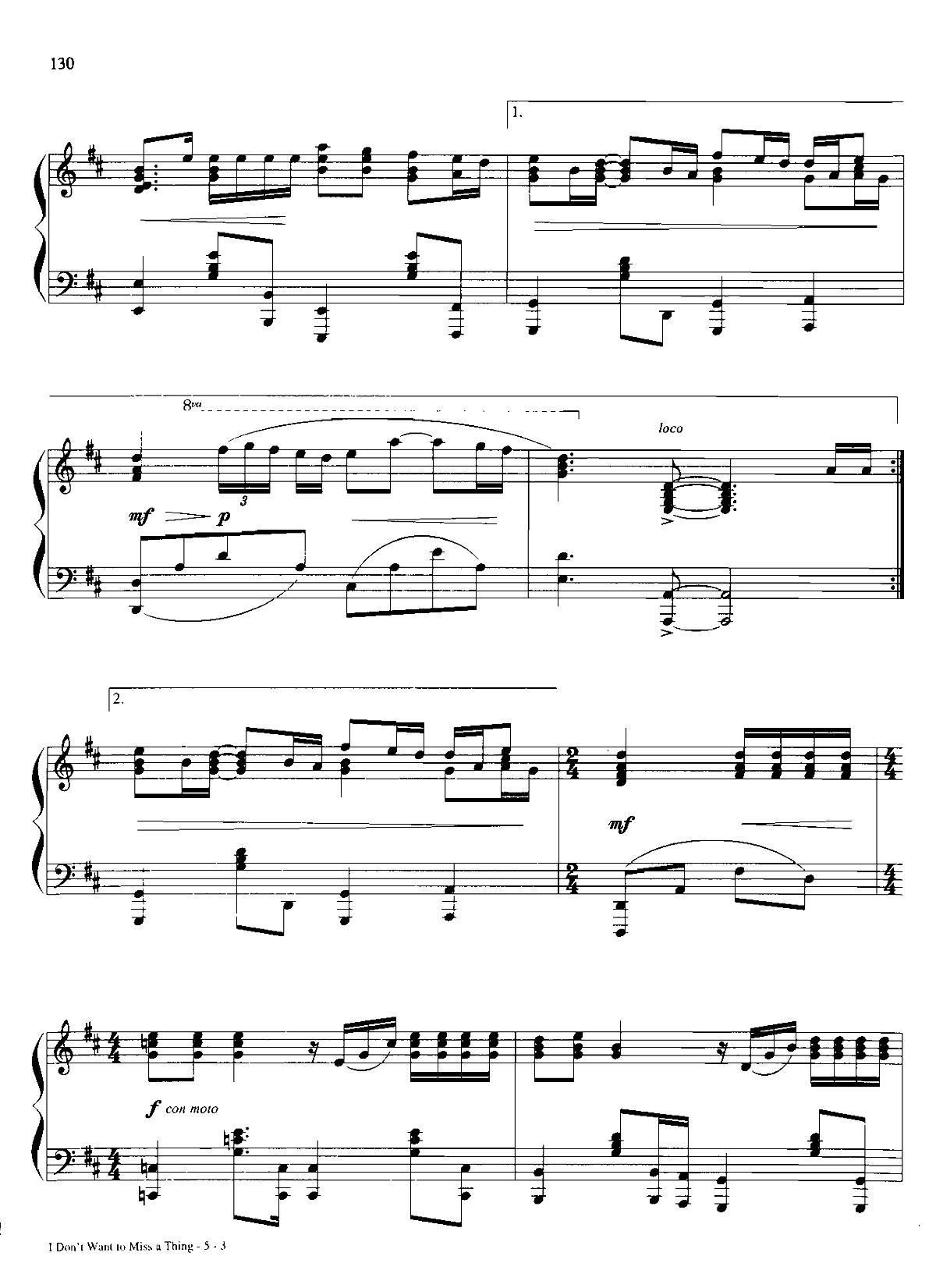 I DON T WANT TO MISS A THING Dan Coates {(dio) (V)3