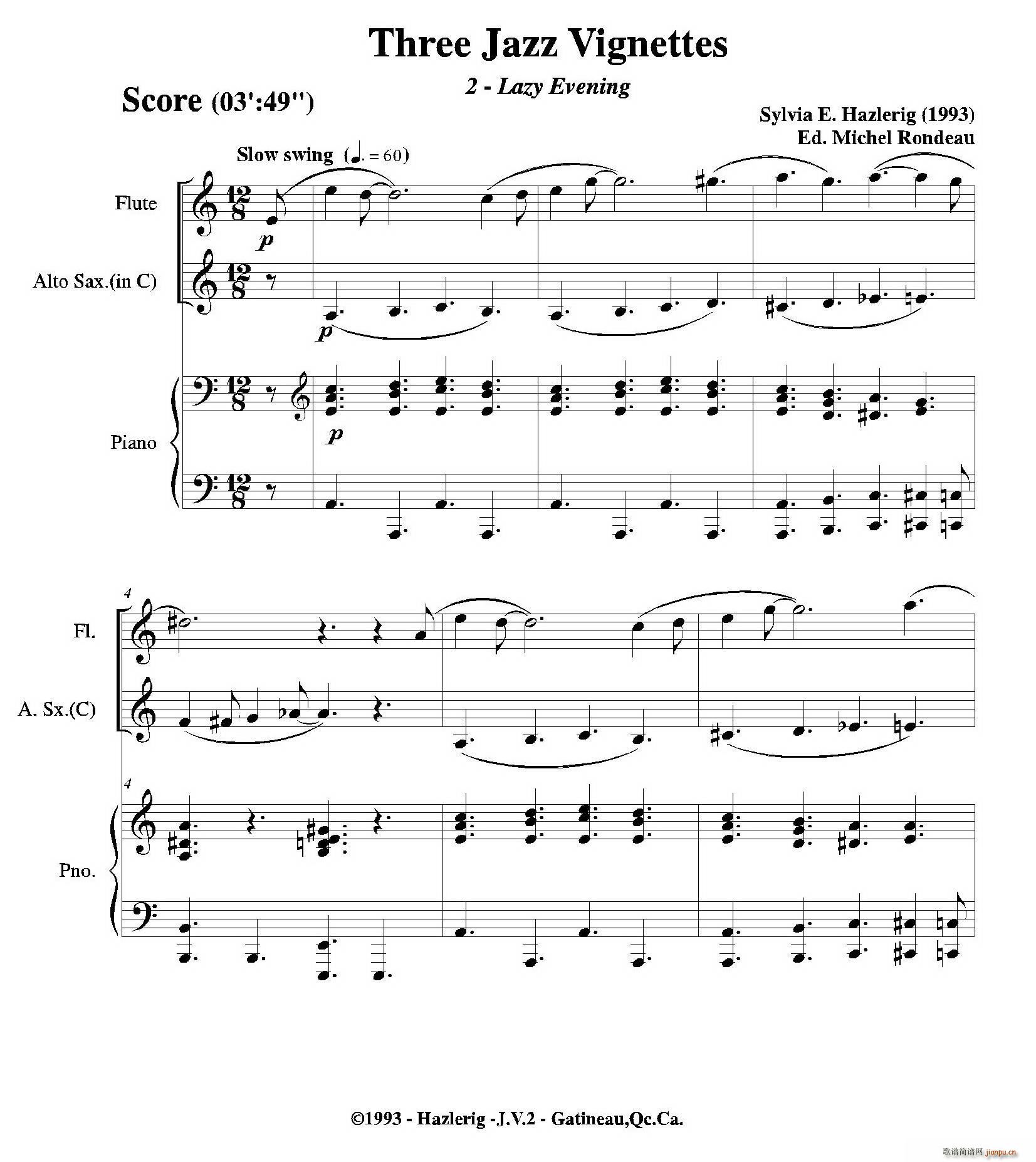 Three jazz vignettes ڶ(l) L(zhng)_(V)1