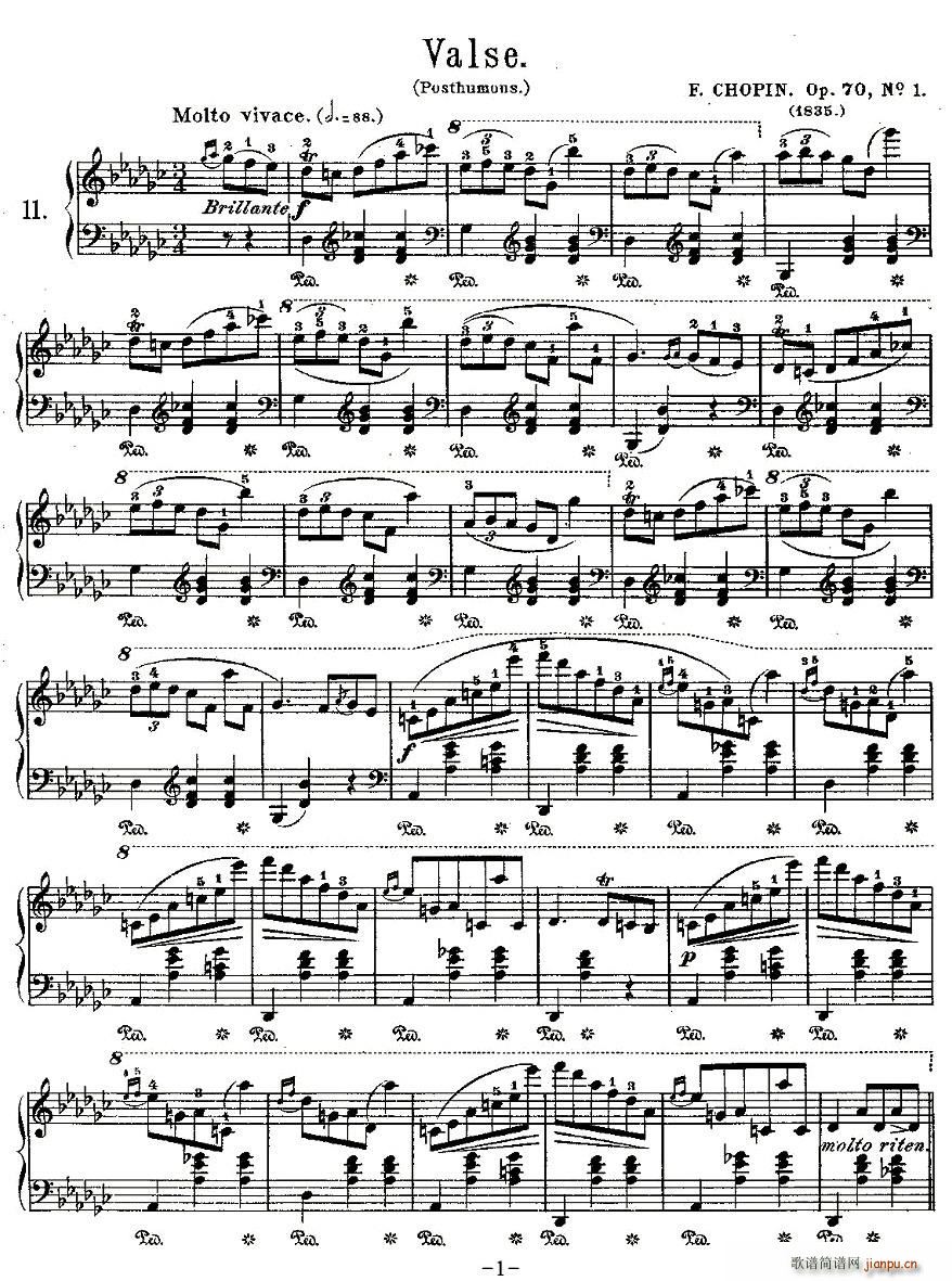 valseOp.70, No.1(ʮּ)1