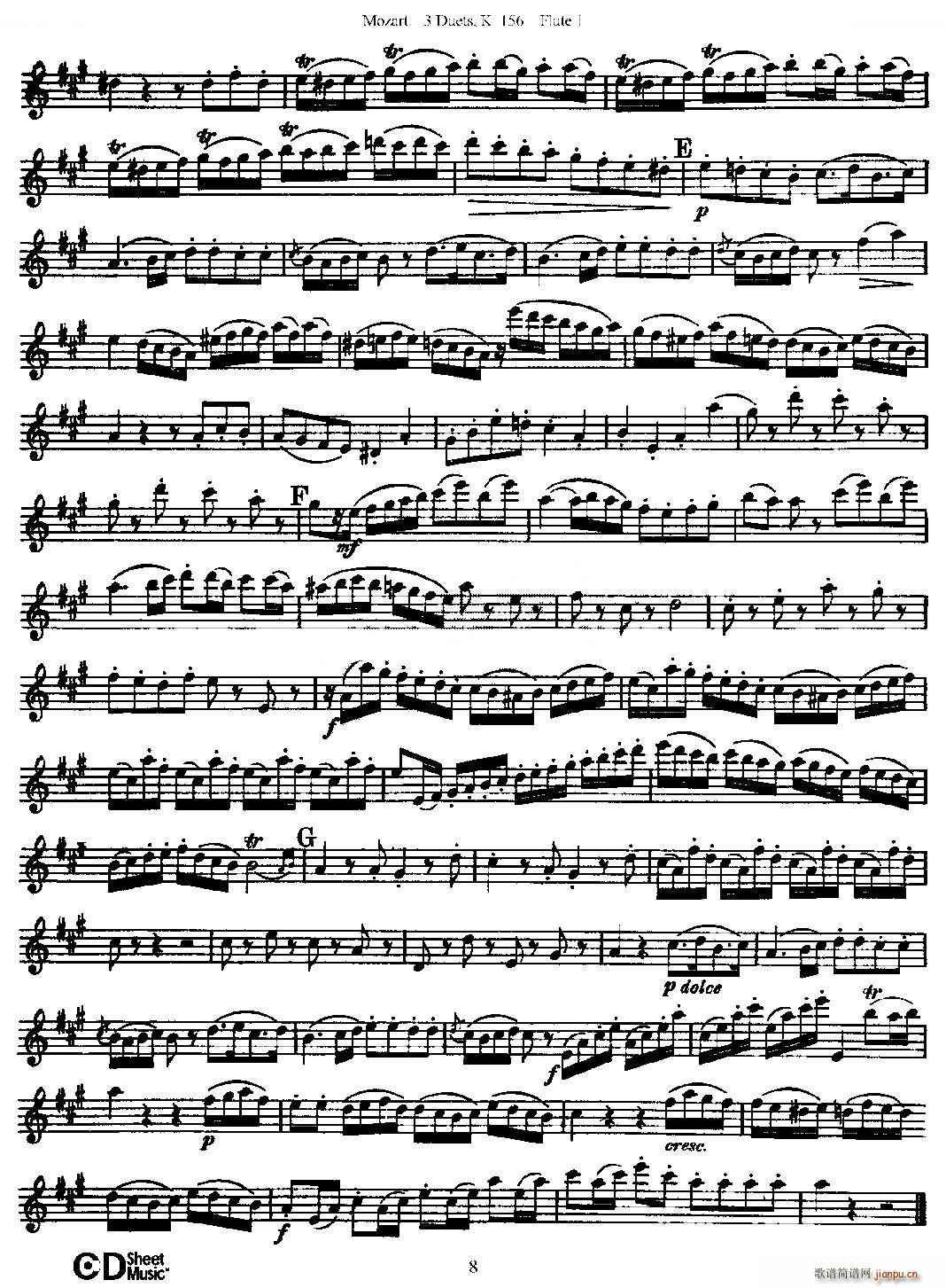 3 Duets K 156 ֮һL  K156̖ ~(ѺV)8