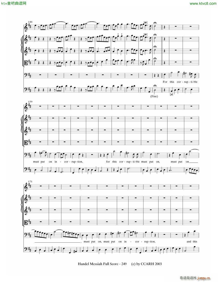 G F Handel Messiah Open Score (V)8