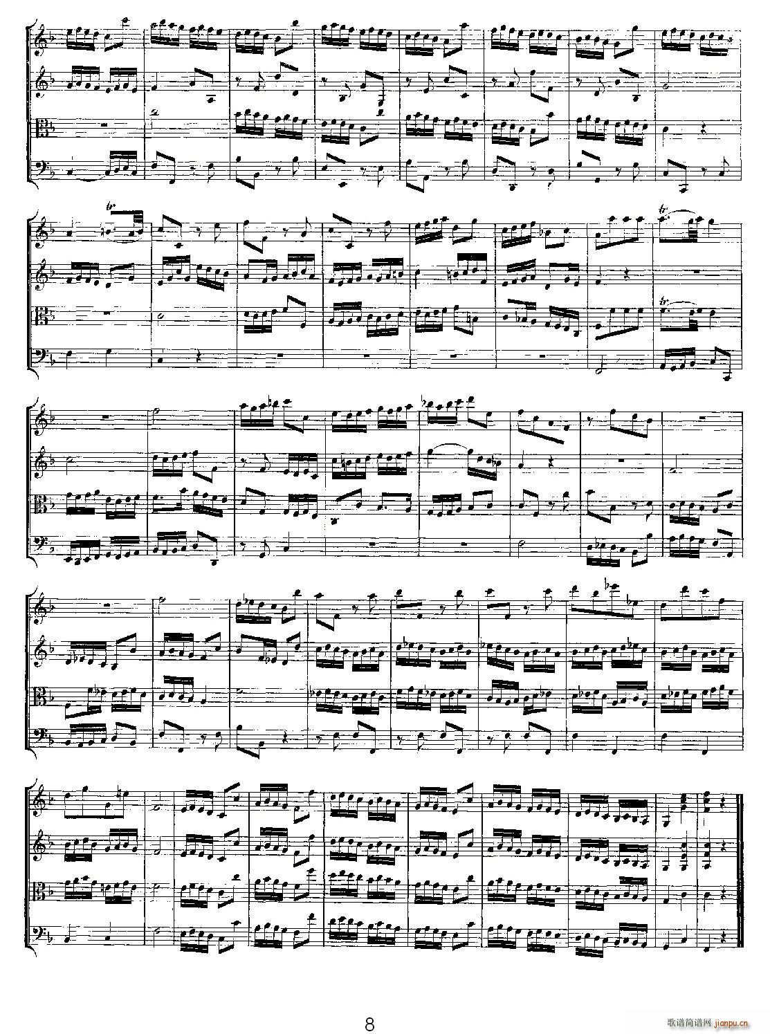 Quartet No 8 in F Major K 168 F{(dio)ڰҘ(V)8